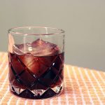 A Black Russian cocktail.