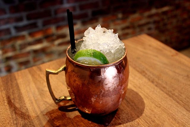 A Moscow Mule Cocktail served in a mug.