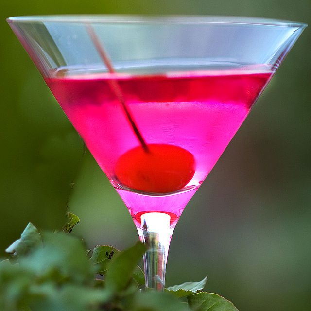 A close up of a Rose cocktail.