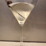 A Gin Martini in a Martini glass.