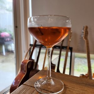 A Lita Grey Cocktail on a table.