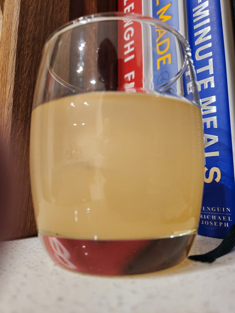 A Gin Buck cocktail in a rocks glass.